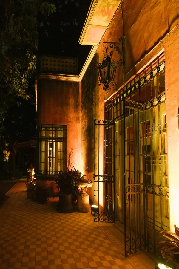 La terraza de noche